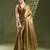 gold beads and stones silk blend saree
