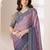 rose embellished ombre sequinned pure chiffon saree