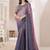 rose embellished ombre sequinned pure chiffon saree