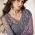 rose embellished ombre sequinned pure chiffon saree