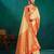 cream ethnic motifs woven design zari banarasi saree