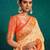 cream ethnic motifs woven design zari banarasi saree
