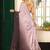 purple ethnic motifs embellished beads and stones satin saree