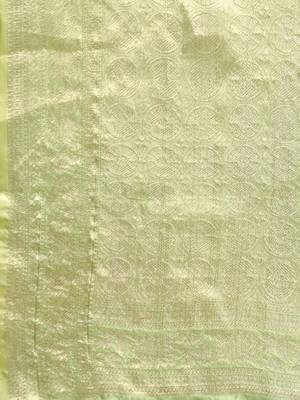green ethnic motifs zari organza saree 5