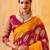 yellow woven design printed warli zari patola saree