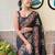 black embellished embroidered poly georgette saree