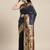 navy_blue navy blue & gold-toned zari silk blend paithani saree
