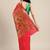 red red zari silk blend paithani saree