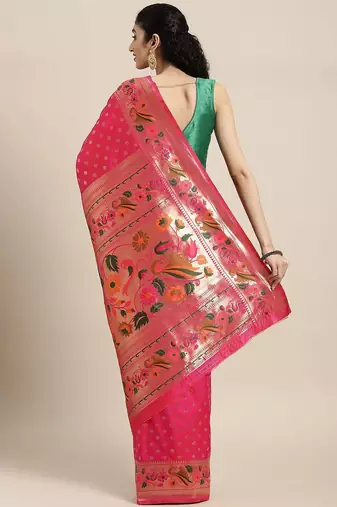 Yellow bandhani gotta patti half & half saree