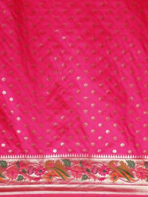 Yellow bandhani gotta patti half & half saree 2