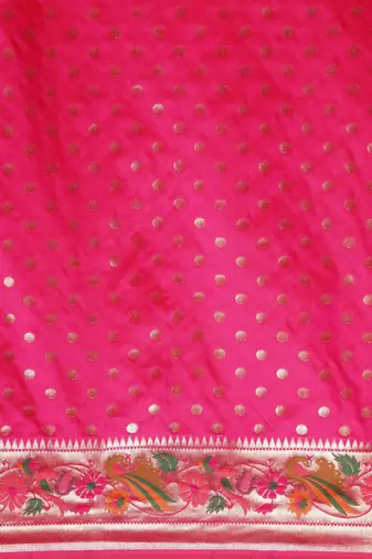 Yellow bandhani gotta patti half & half saree