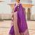 violet violet & golden ethnic motifs zari banarasi saree