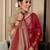 pink pink & green floral woven design zari organza saree