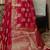 pink pink & green floral woven design zari organza saree