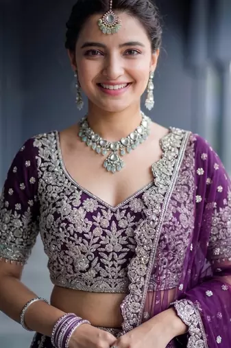Teal Net Semi Stitched Lehenga Choli with Embroidery & Sequence Work