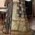grey grey & red floral woven design zari organza saree
