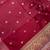 Maroon floral zari booti semi kataan silk banarasi saree