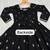 Black thread sequins embroidered cosmo anarkali suit with pants & dupatta