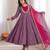 Lavender roman silk readymade anarkali suit with embroidery & sequence work
