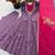 Lavender roman silk readymade anarkali suit with embroidery & sequence work