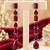 Ruby ad & agate stone earrings rhodium plated