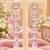 Baby pink ad & agate stone earrings rhodium plated