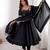 Black roman silk readymade anarkali suit with embroidery & sequence work