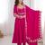 Rani roman silk readymade anarkali suit with embroidery & sequence work