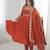Rust roman silk readymade anarkali suit with embroidery & sequence work