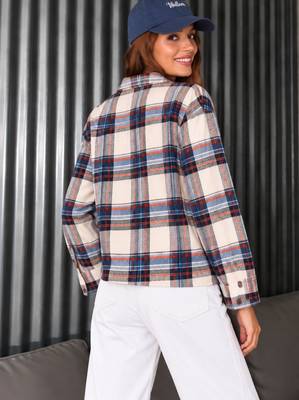 Women check flannel shirt 2
