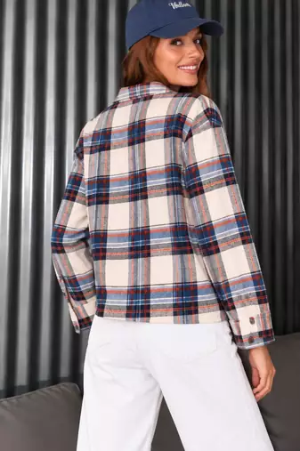 Women check flannel shirt