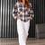 Women check flannel shirt
