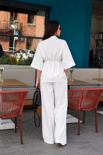 White solid co-ords set
