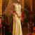 Stunning Cream Mirror Work Georgette Navratri Crop Top With Palazzo