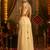 Stunning Cream Mirror Work Georgette Navratri Crop Top With Palazzo