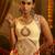 Stunning Cream Mirror Work Georgette Navratri Crop Top With Palazzo