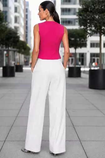 Women hot pink waistcoat