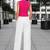 Women hot pink waistcoat