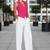 Women hot pink waistcoat