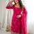 Pretty Rani Pink Bead Work Georgette Function Wear Pant Suit