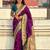 purple woven design zari designer paithani saree