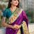 purple woven design zari designer paithani saree