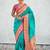blue woven design zari ethnic motifs designer paithani saree