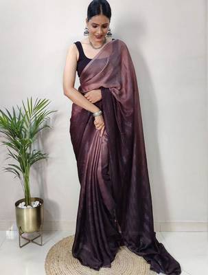 Turquoise floral embroidered organza saree 1
