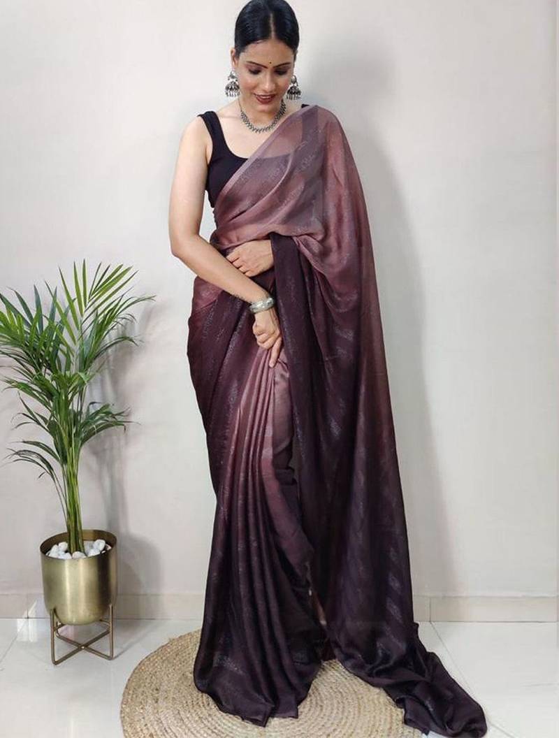 Turquoise floral embroidered organza saree