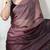 Turquoise floral embroidered organza saree