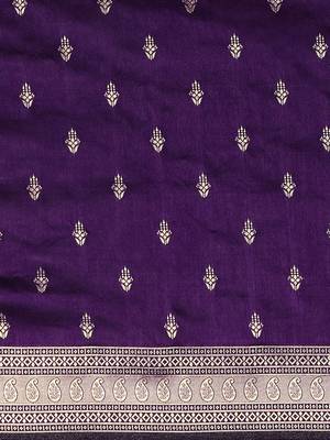 purple ethnic motifs zari silk blend banarasi saree 4