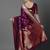 magenta woven design zari silk blend banarasi saree