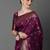 magenta woven design zari silk blend banarasi saree