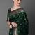green saree mall ethnic motifs woven design zari silk blend banarasi saree